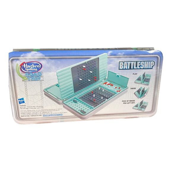 Hasbro Battleship Gaming Road Trip Series Full Gameplay Portable Case New Gift - Picture 3 of 11